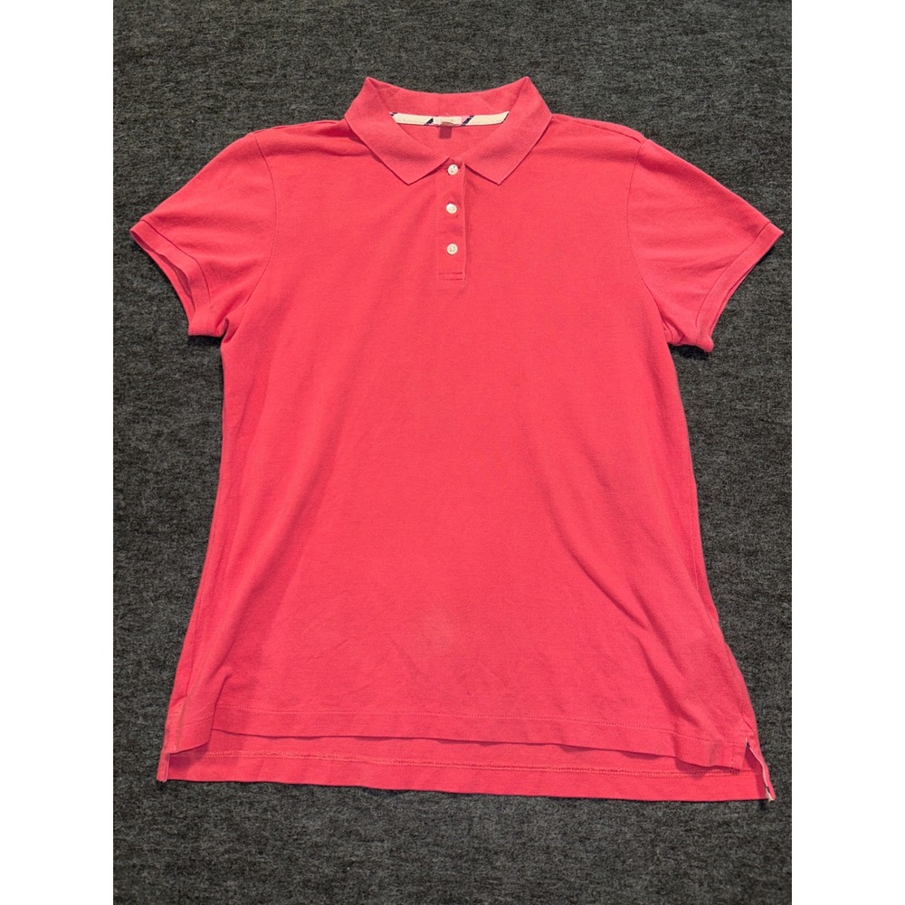 J.Crew Polo Shirt Womens Medium Pink Short Sleeve Pique Cotton